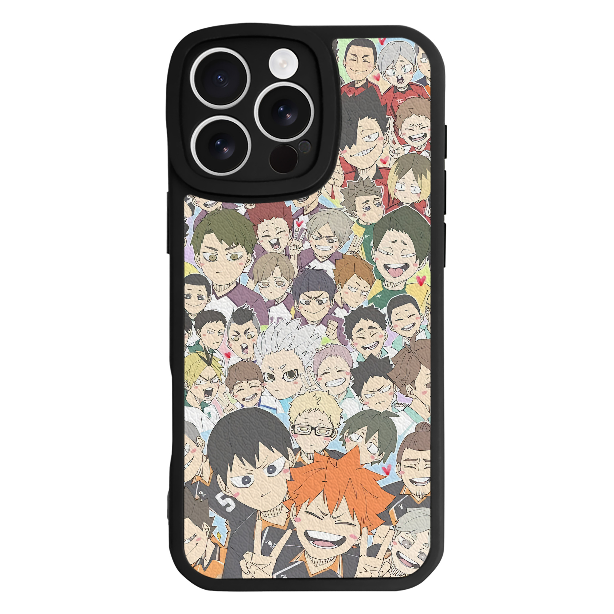 （画像用） ハイキュー!! Haikyu!! 【iPhone 16シリーズ対応】シリコンスマホケース（レザー調） 材質：シリコン